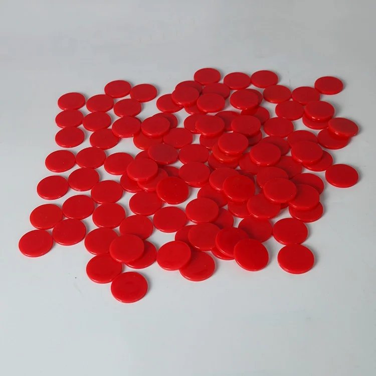 Promotion Trading Bulk Red Custom Colorful Game 1 Euro Plastic Coin