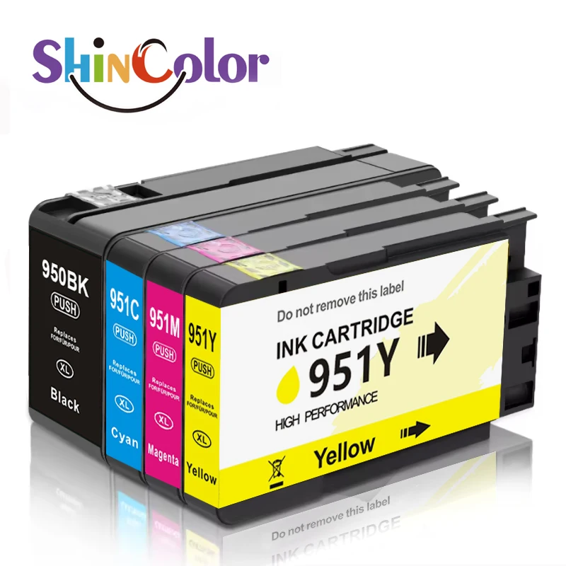 В наличии совместимые с ShinColor 950xl 951xl чернильные картриджи для HP950 951 XL 8610 принтера HP Officejet 8600 pro276dw pro