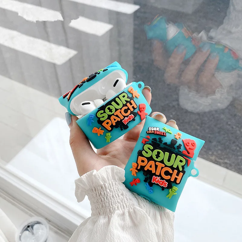  3D силиконовый чехол для беспроводной гарнитуры Air Pod sugar sour детский airpods 2