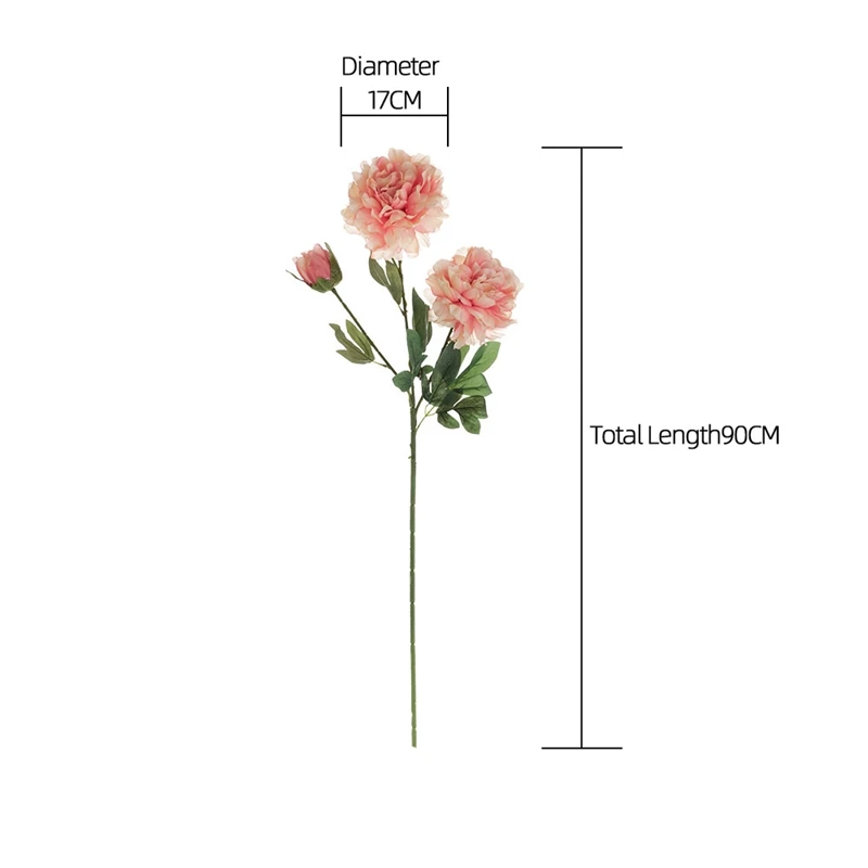 MW11222  Nice Hot Sale Artificial Flower Bouquet Artifical Silk Peony for Decorative Flower