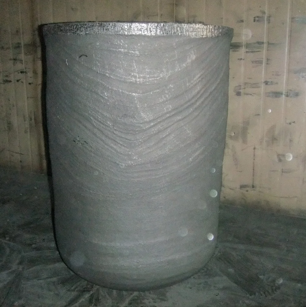 factory custom silicon carbide graphite crucible smelting aluminum 100kg to 500kg