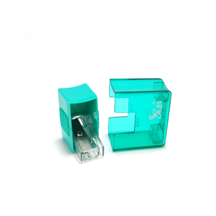 XINLE School Supplies Wholesale Taille Crayons Custom logo Print square Manual Mini Pencil Sharpener Set Student Stationery