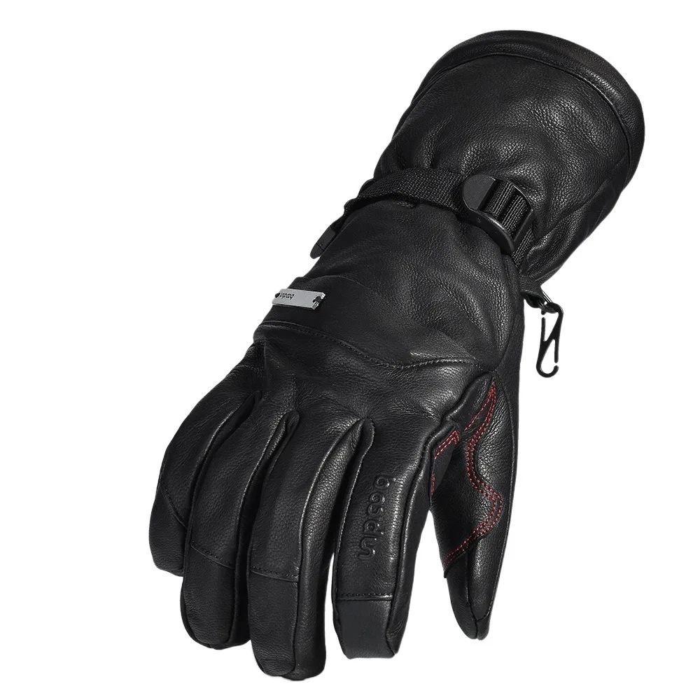 Winter New genuine leather ski forgloves five finger warm touch screen warm keeping sports forgloves