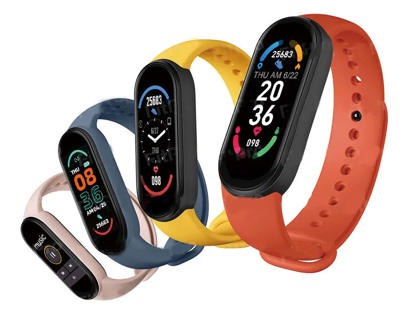 Hot Sales  App M 6 smart watch fitness bracelet heart rate monitor M6 wrist band cheapest smart bracelet