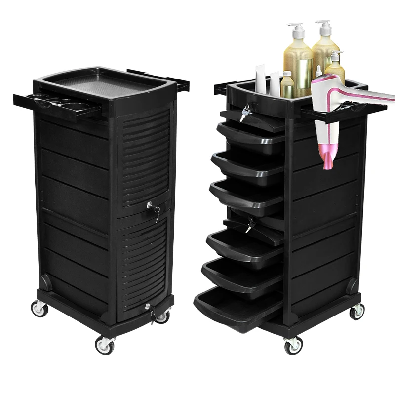 Hair Salon Tool Cart Multifunctional Tool Cabinet Beauty Barber Shop Hair Stylist Salon Trolley F-080