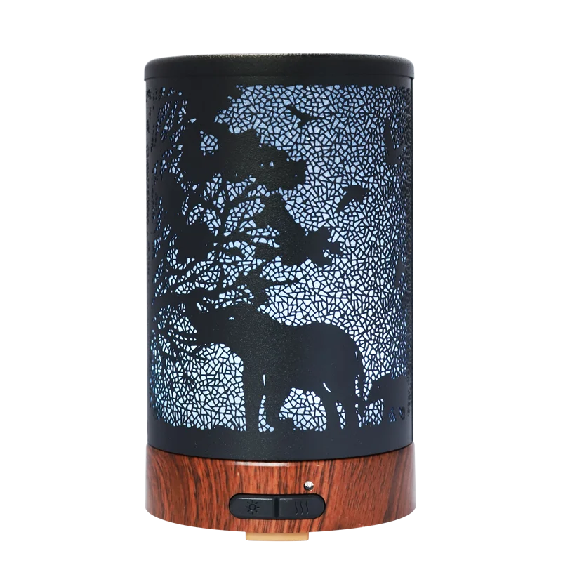 innovative products 2023 New Design 120ml Metal Iron Art Aroma Essential Oil Diffuser Cool Mist Mini Humidifier for home