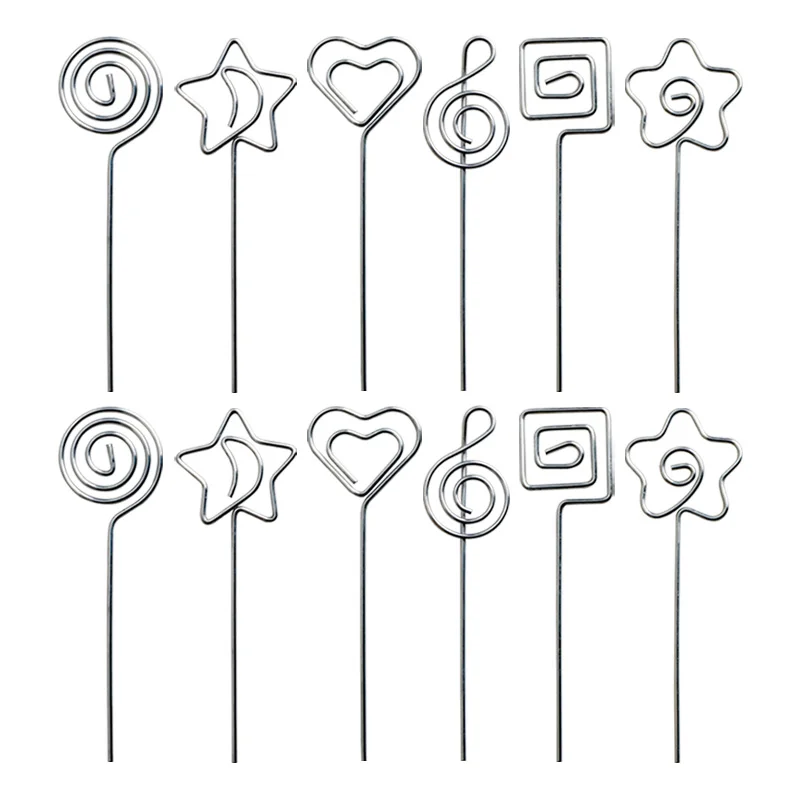 YS2004 Wholesale Amazon Hot Selling Silver Place Cards Menu Memo Clips DIY Place Card Holder