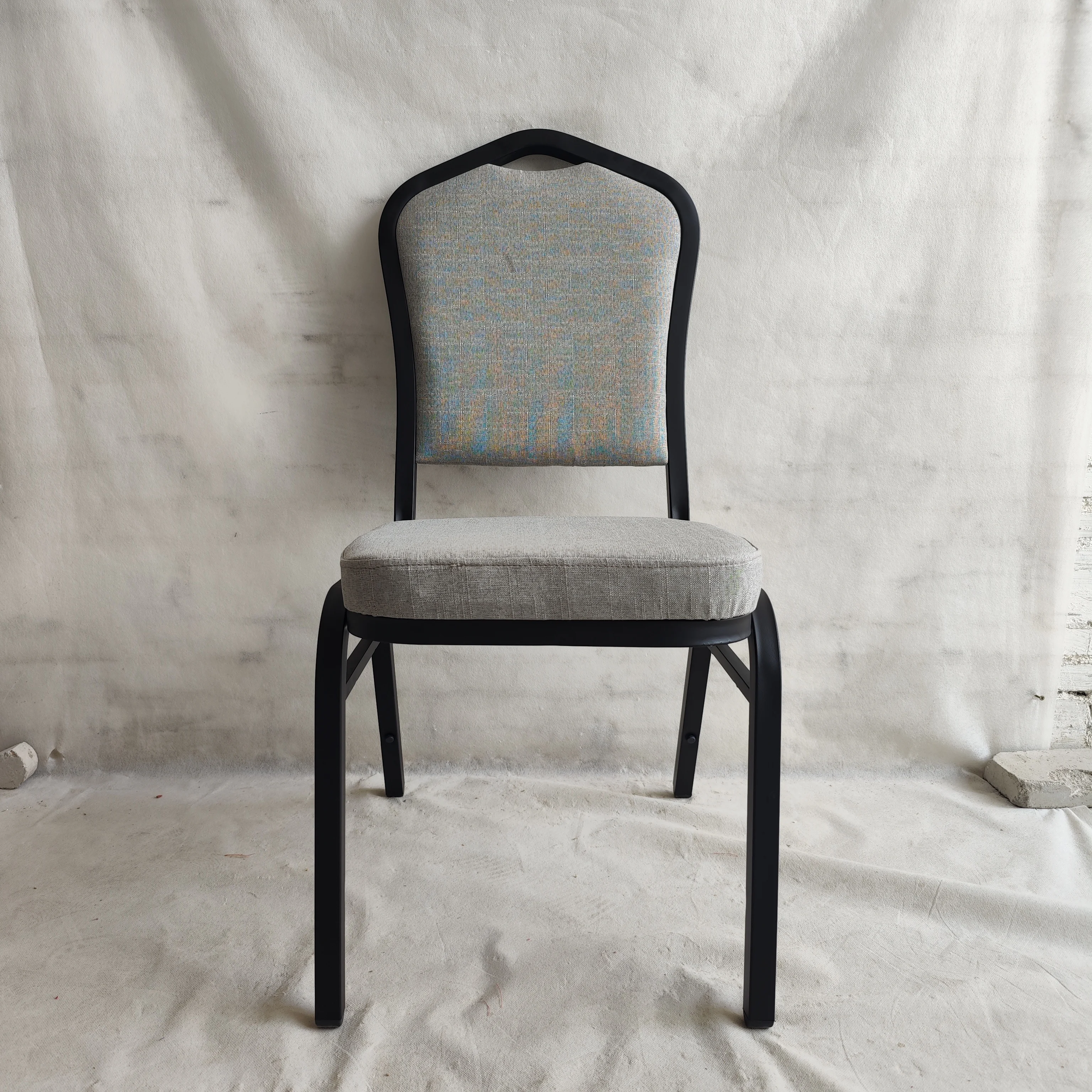 Wholesale Banquet wedding and event used hotel Aluminum stacking party rental gold chair