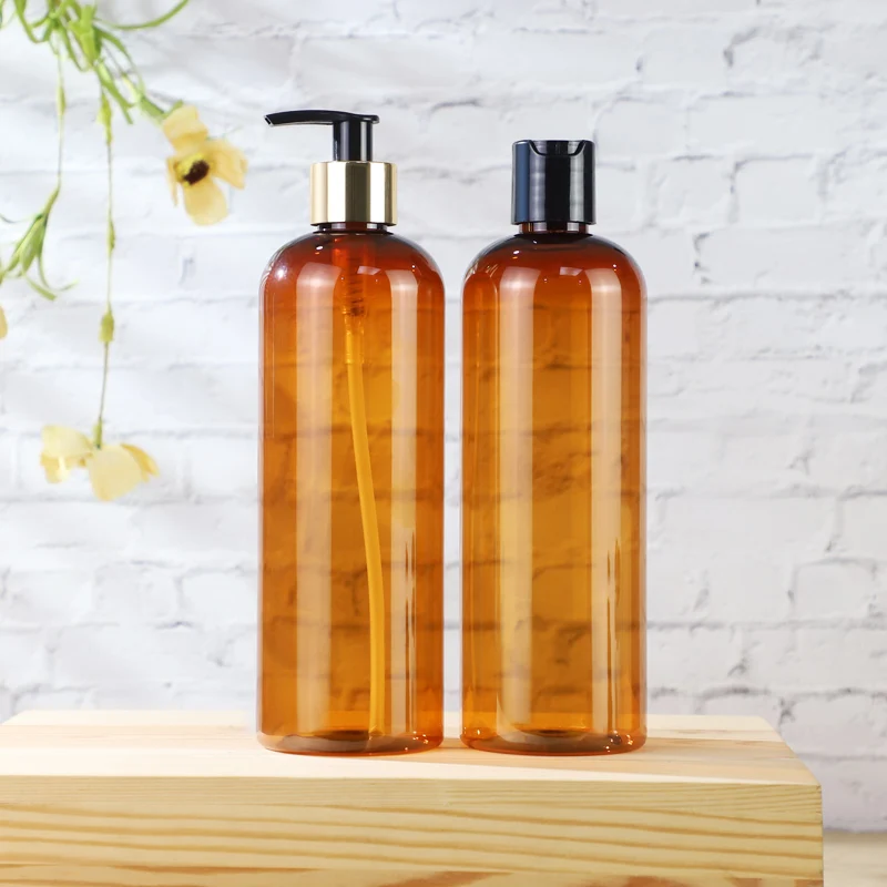 Luxury Gold Black Lotion Bottle Cosmetic Packaging Custom Eco Friendly Body Wash Shampoo Bottle