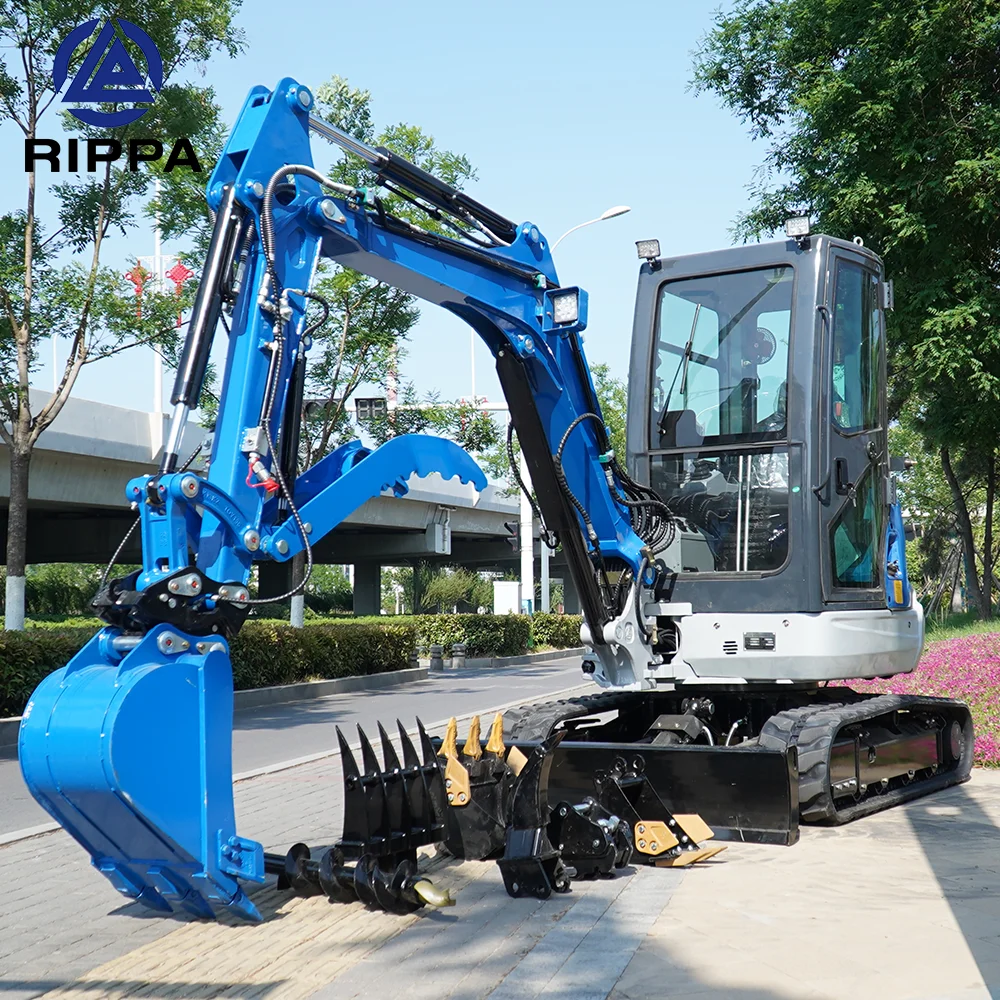 Rippa Crawler Excavator Manufacturer 3.5 Ton EPA Engine 3.5 Ton Crawler Micro Digger For Sale