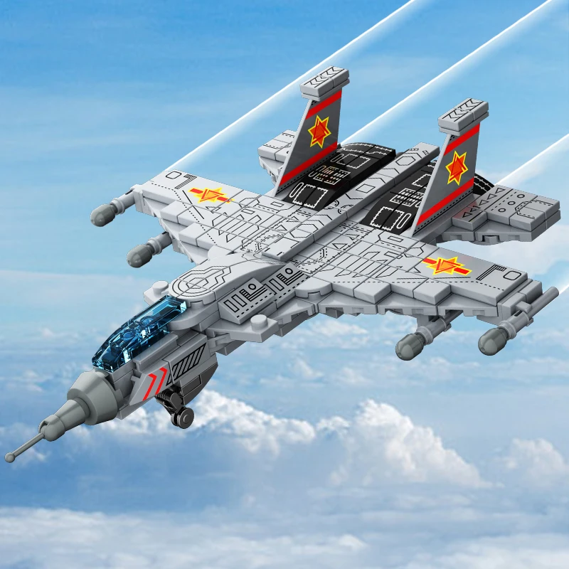 CAYI New Arrivals Military Series J-15 Fighter Jet Building Blocks Toys Set