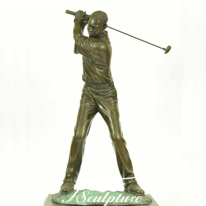 Статуя Golfer из смолы в натуральную величину