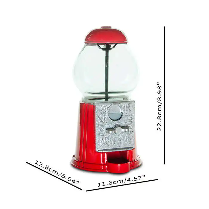 Best price factory Mini Gumball Vending Machine Dispenser 9 inches tall