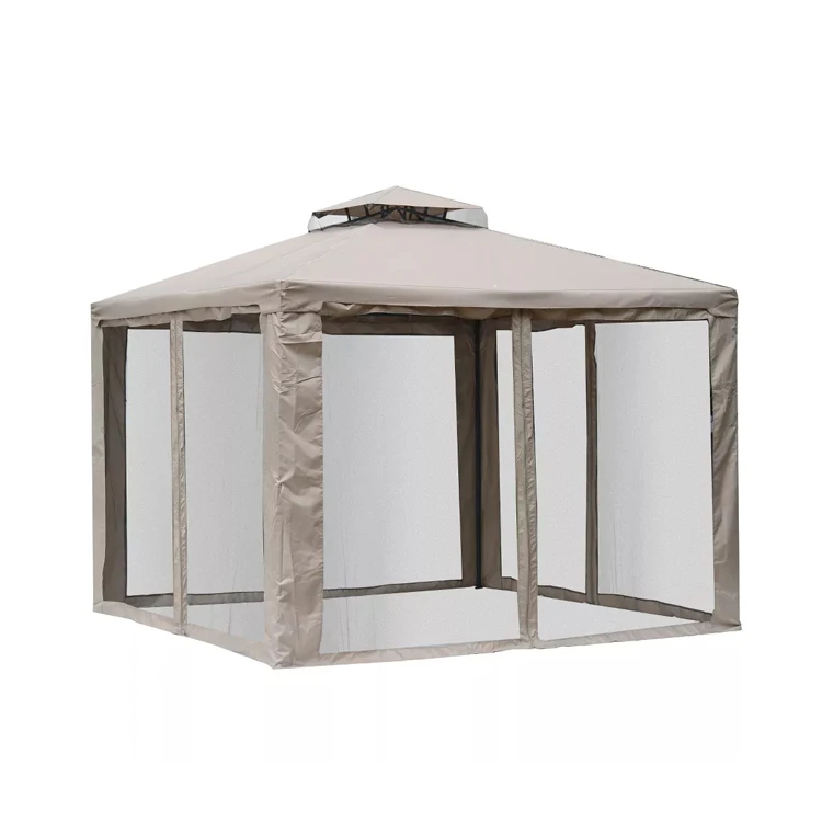 3x3M Metal Gazebo Garden Outdoor 2-TierRoof Marquee Party Tent