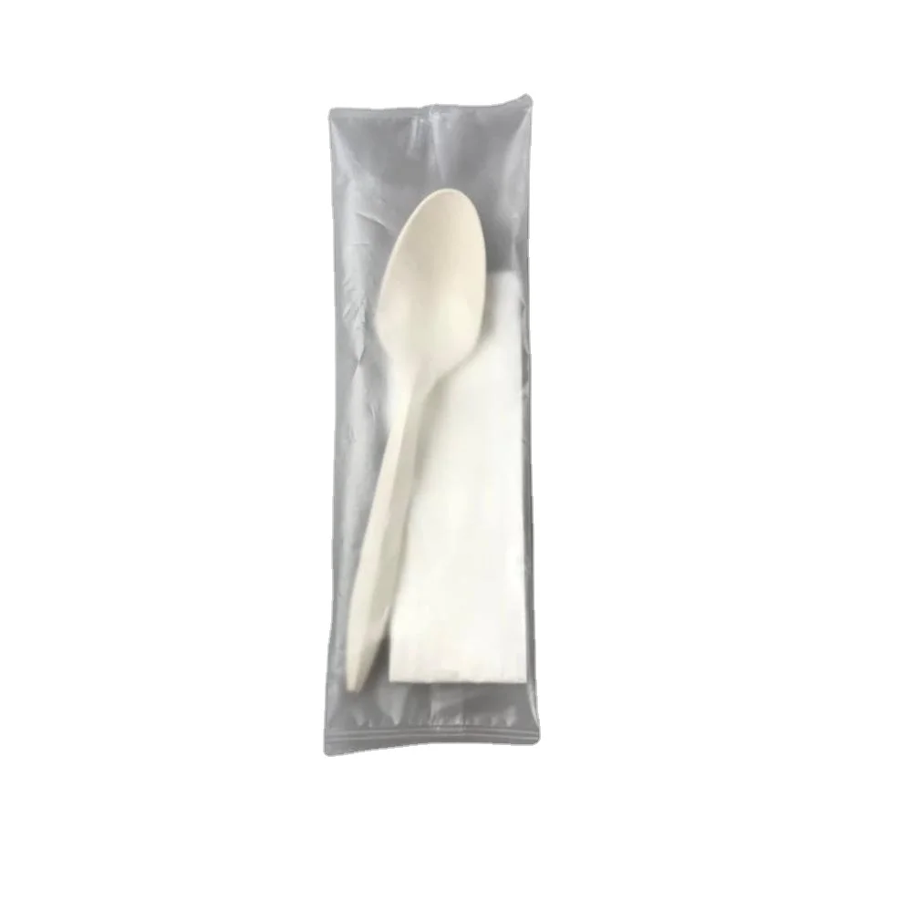 Spoon individual packed plastic spoon pouch separately wrapped disposable spork customized