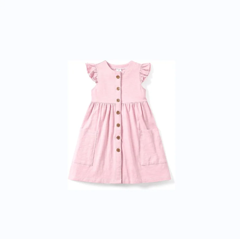 2024  new design Short  sleeve kids girls dress Boutique girls outfits dresses 0-5 Year