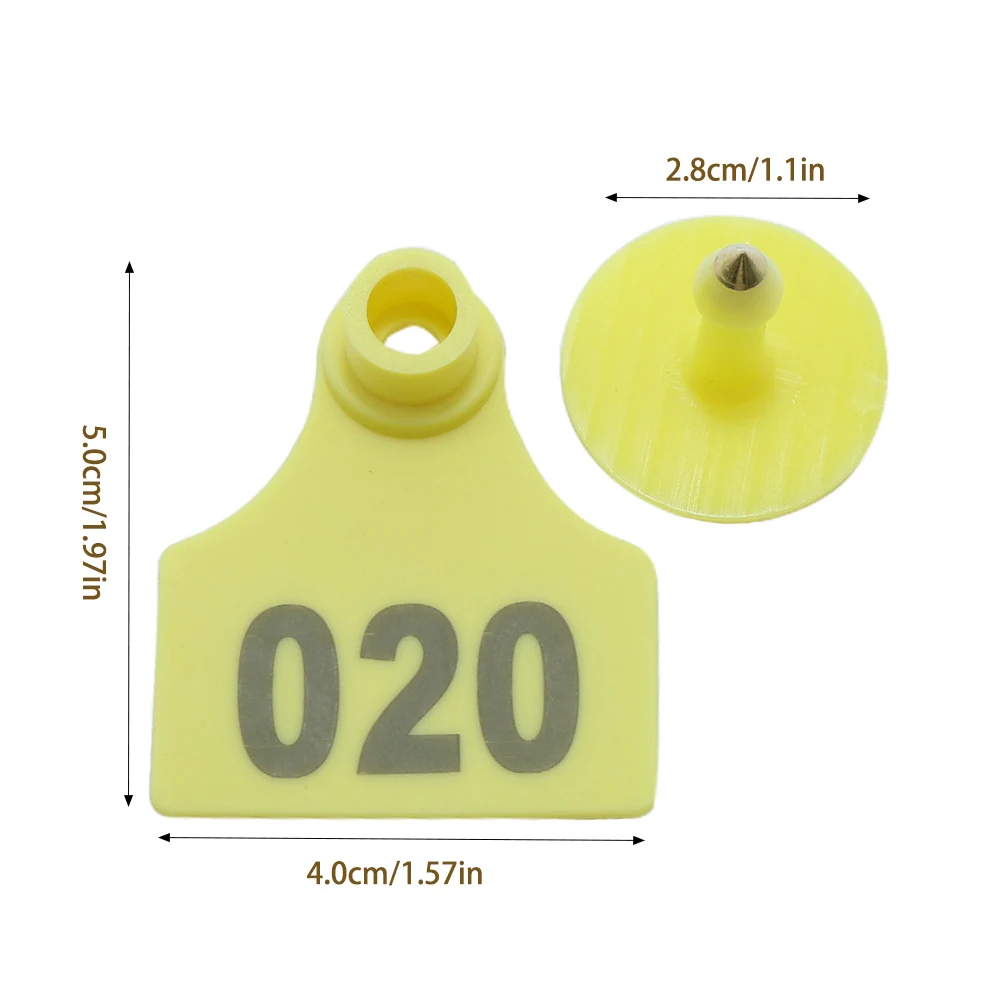 001-100 Number 5 Colors Plastic Tagger Sheep Cattle Hog Swine Sow Ear Tags TPU Animal Pig Ear Tag