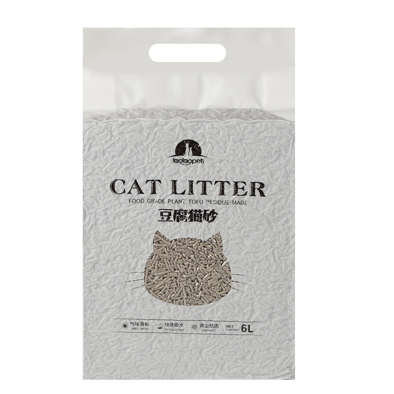 Factory Wholesale Cat Litter Tofu 6L Plant Degradable Cat Litter In Stock 5 Flavors Cat Litter