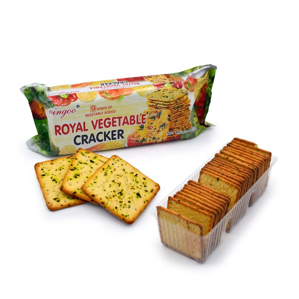 Manufacture 200g Nine Kinds of Vegetable Added Biscuit Cracker