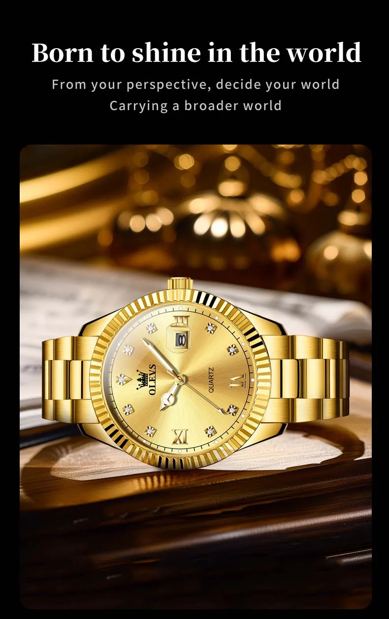 OLEVS 3623 accurate guangzhou men quartz watch hot sale steel strap water proof date display Simple business wrist watch