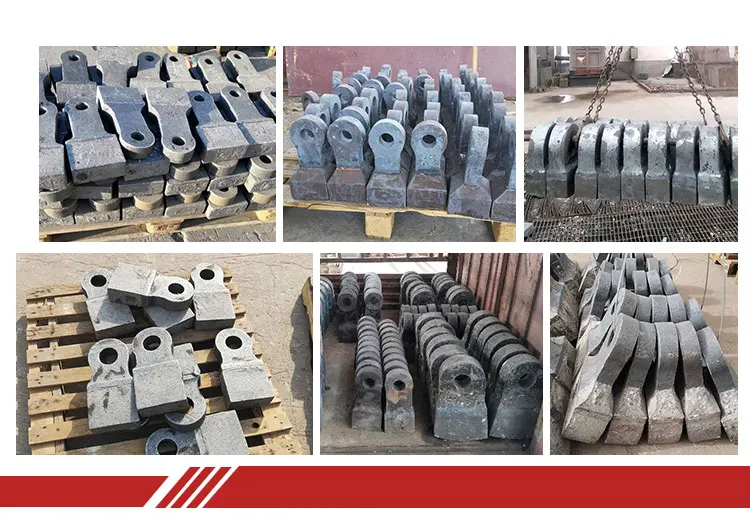 high chromium iron blow barvsi crusher partscemented carbide hammer