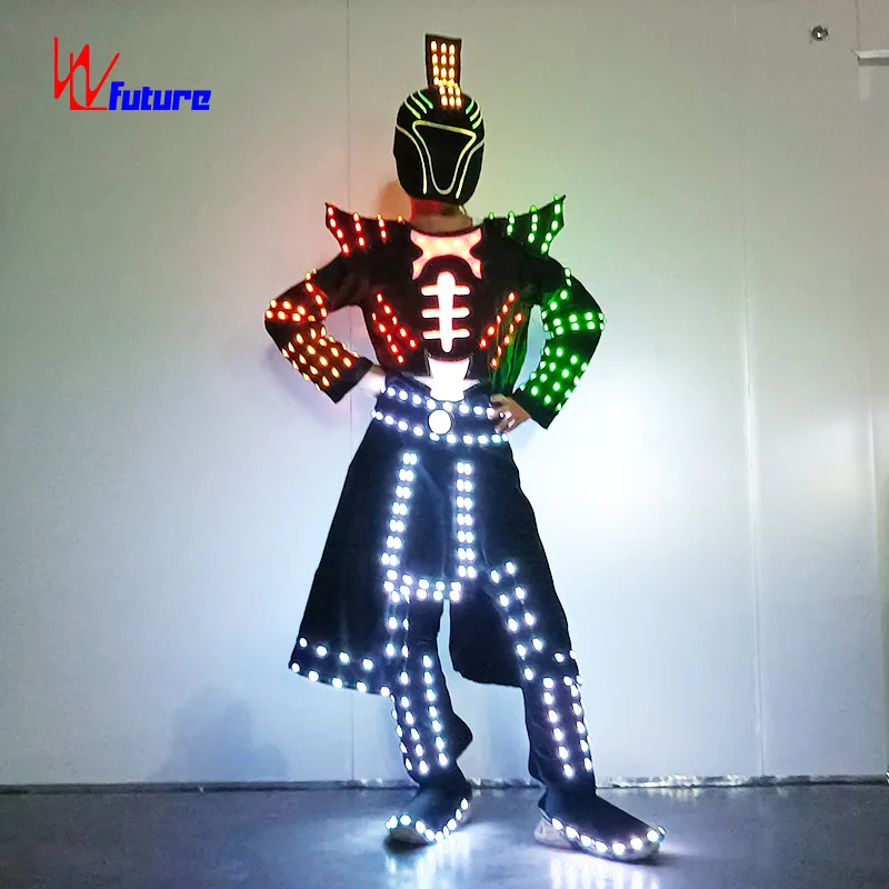 LED costume Warrior  Carnival  Luminous costume Show wear  costume adult suit