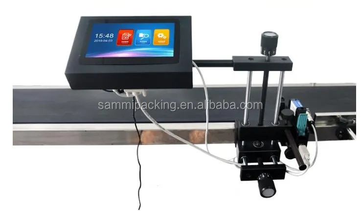 Automatic QR code photo date printing machine coder machine with conveyor with bracket MAX 25.4MM