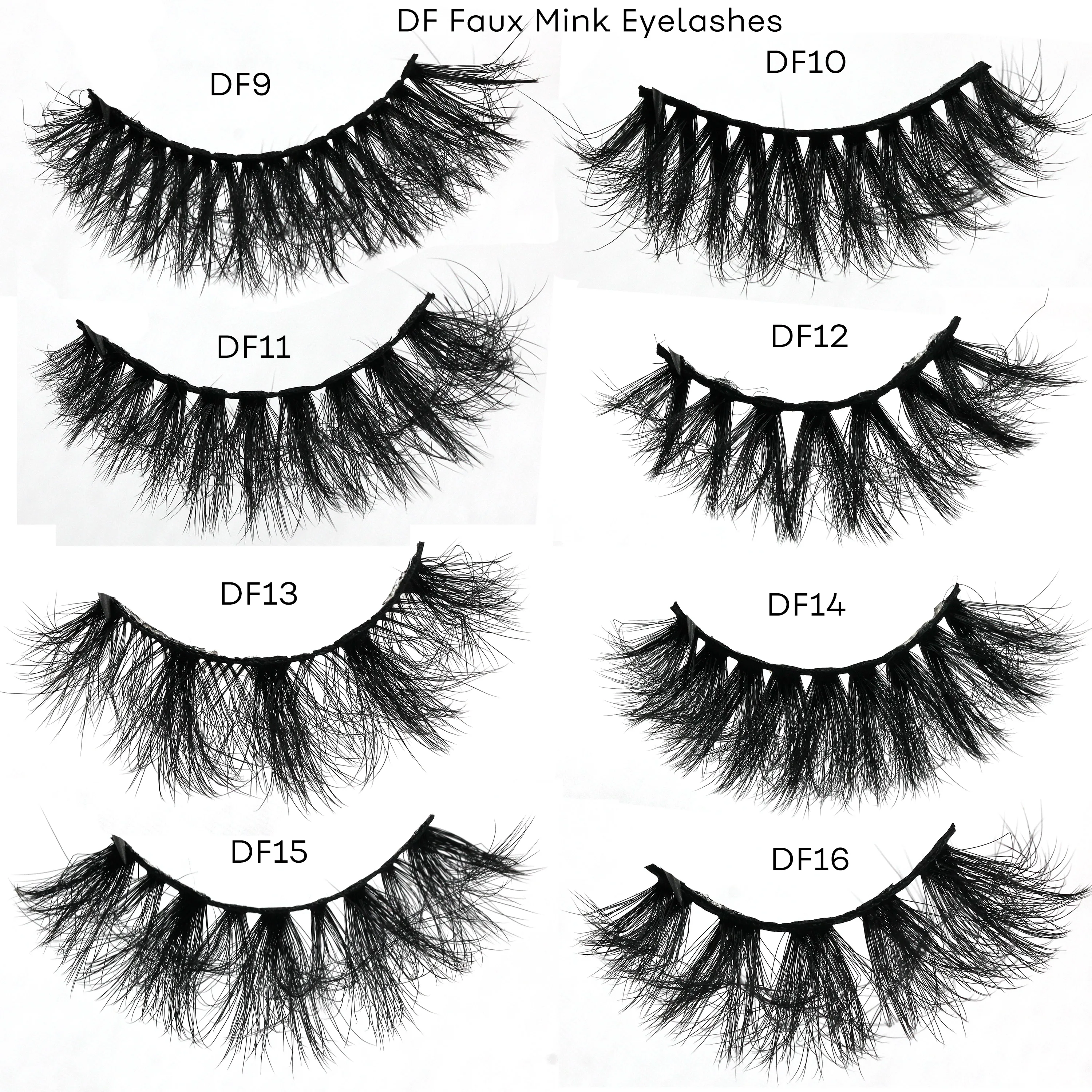 DF21 Wholesale price synthetic hair lash 3d faux mink lashes with box vendor 3d faux mink eyelashes