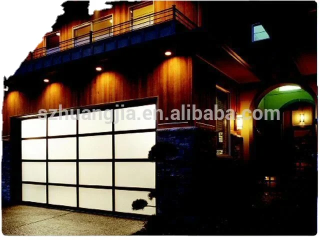 Residential Automatic Superlift Fire Rated Sectional Customized Glass Garage Door Competitive Price