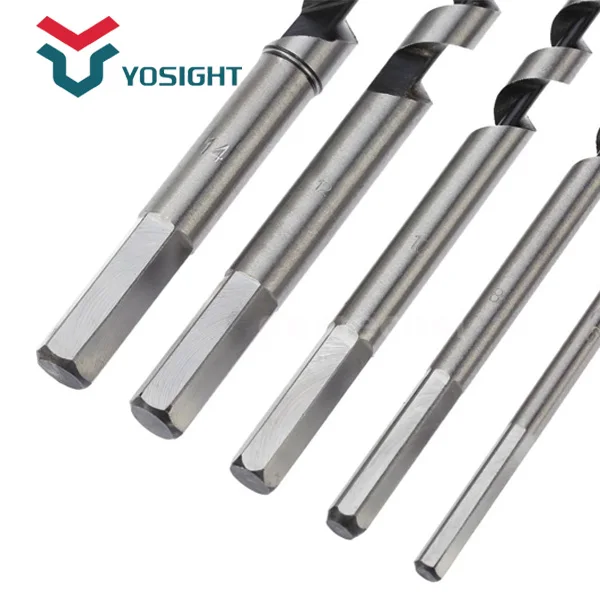 5pcs Wood Auger Drill Bit Set Woodworking 230mm Extra Long 6-14mm Hex Shank