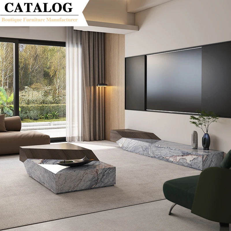 CATALOG Home Furniture Tv Unit Cabinet Classic Marble Tv Stand Cabinet Panel Furniture Living Room Furniture Tv Cabinet Floor