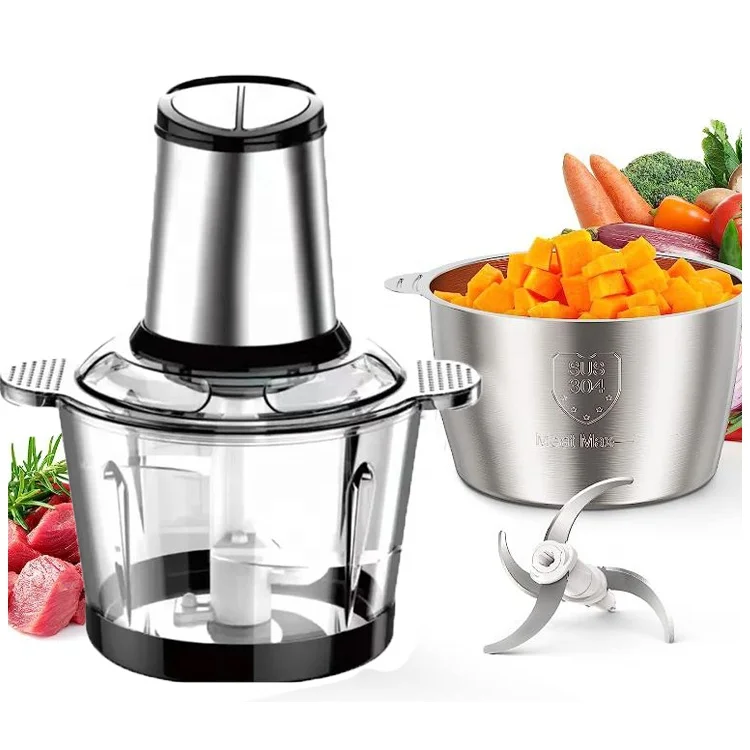 Wholesale 3L Stainless Steel Food Chopper Meat Grinder Household Mincer Mixer Grinder Meat