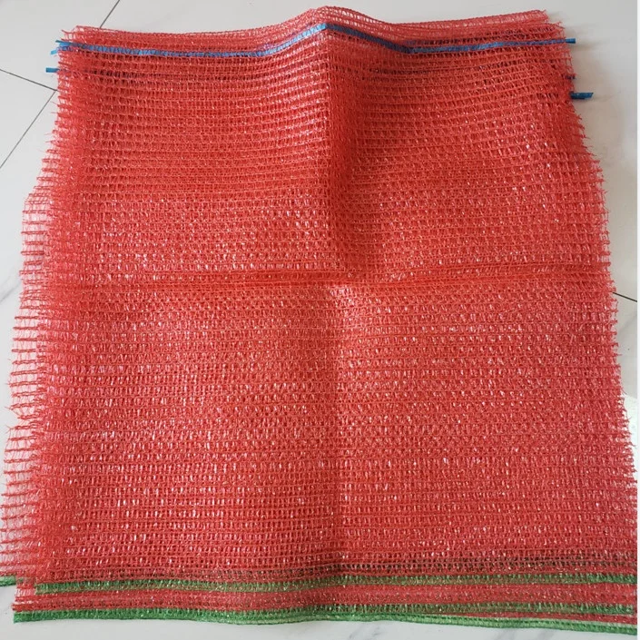 Customized Hot Sale 50*80cm Red Packing Vegetable PP Tubular Leno onion Mesh Bag