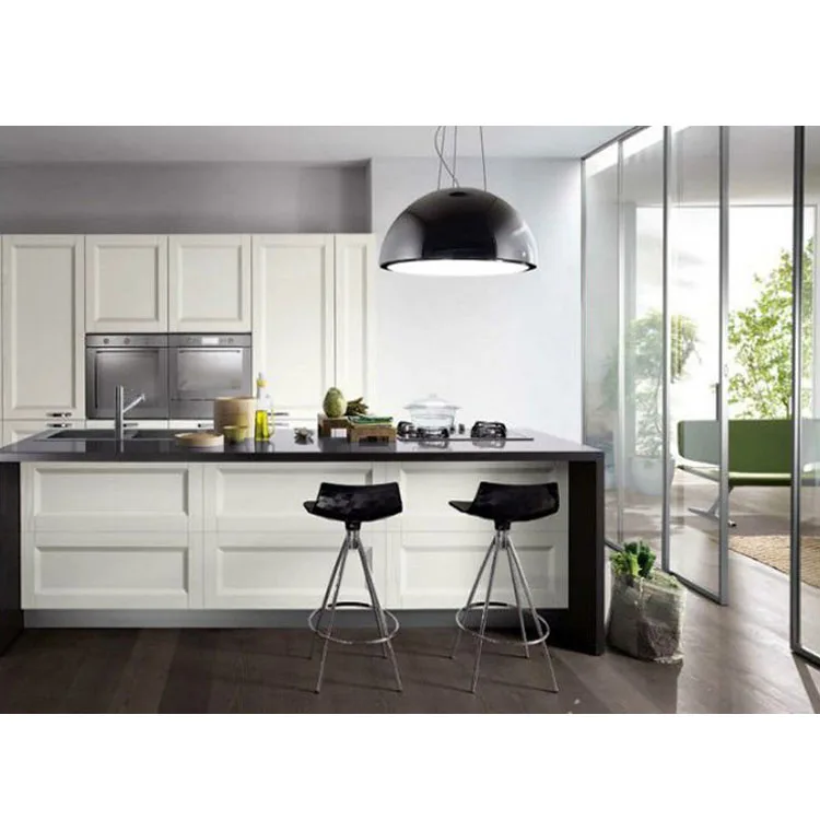 Wood grain melamine chipboard/PVC thermofoil faced MDF simple cheap display kitchen cabinets for sale