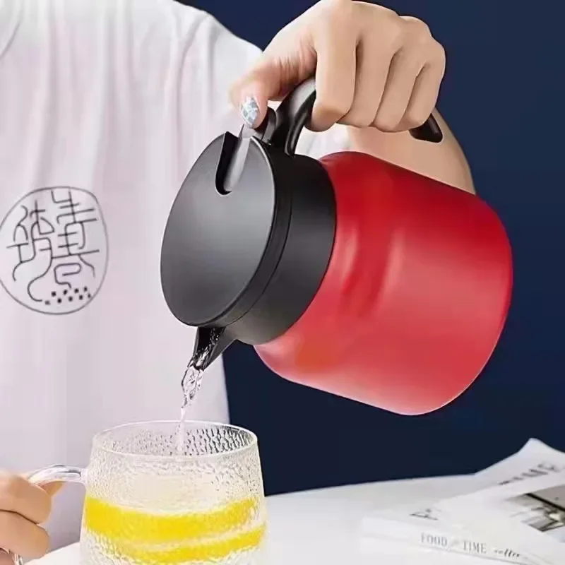 Themo Vacuum Flask Insulated Carafe Coffee Tea Pot Stainless Steel Water Bottle Double Wall Tea Pot CLASSIC HANDGRIP 12-24 Hours