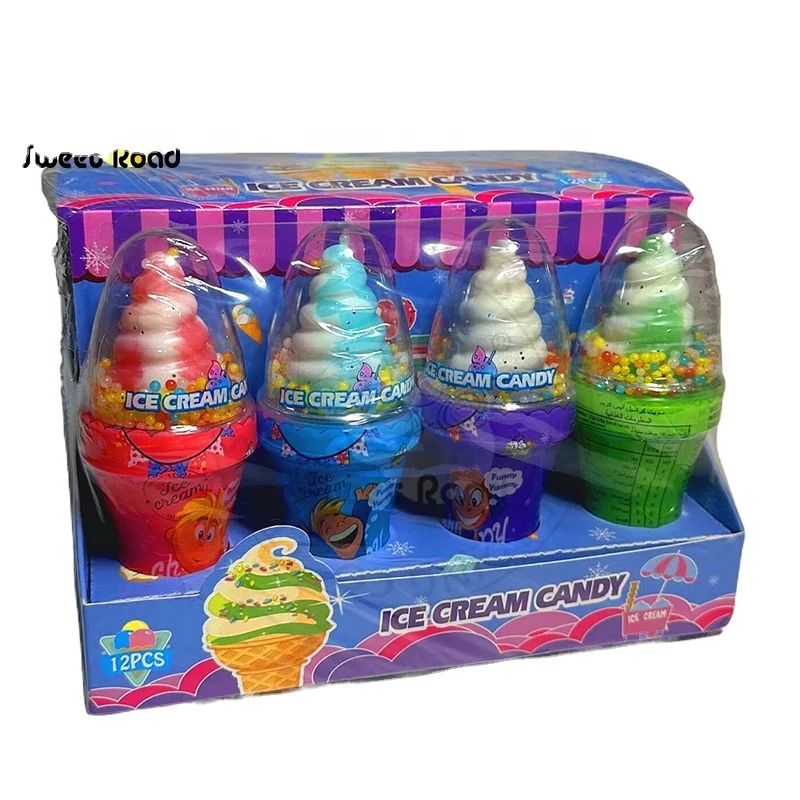 Ice Cream Shape Lollipops Shake Magic Pop Hard Candies Lollipop Candy