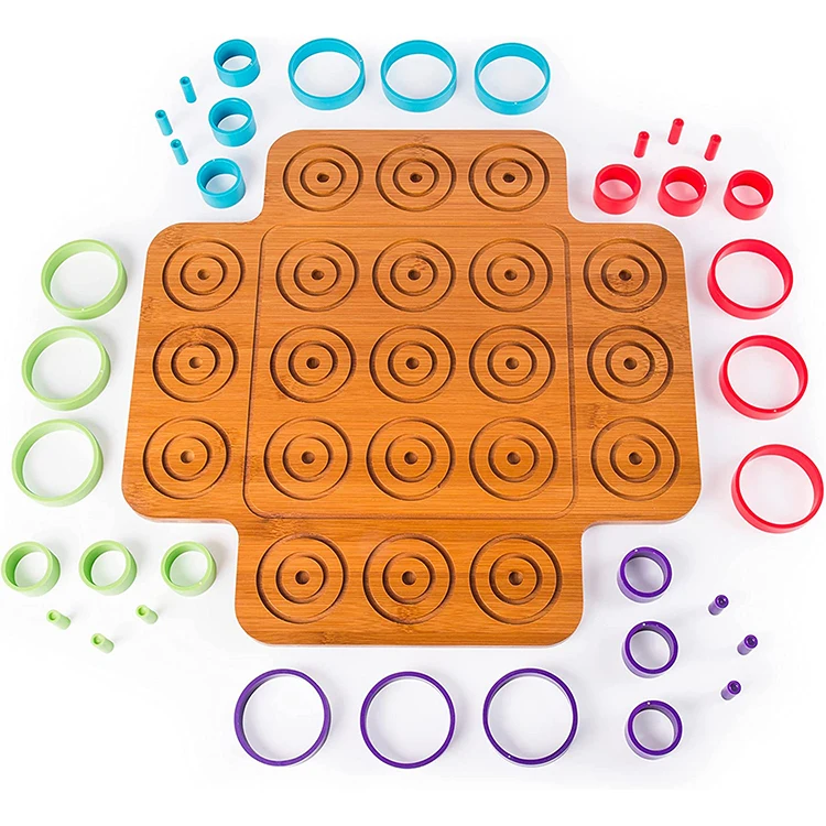manufacturer custom life of luxury fantasy wooden board game chinese 10 in 1 colored circle board games for family
