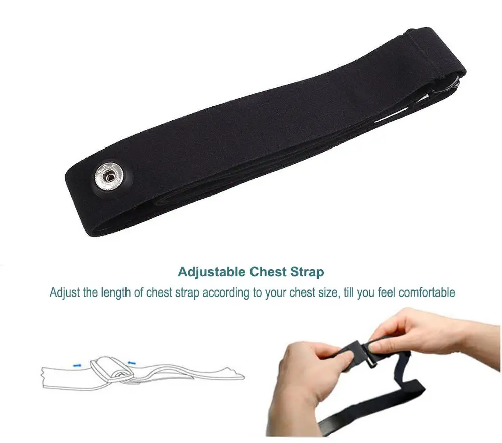 Heart Rate Monitor Chest Strap Replacement for Shanren, Wahoo, Polar Transmitters