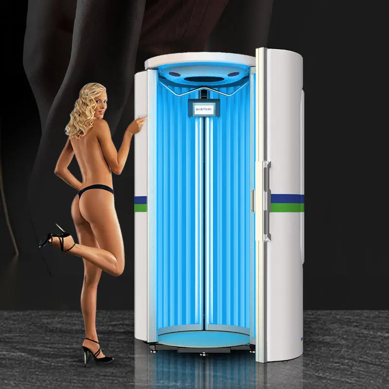 High Power UVA UVB Stand Up Tanning Bed Full Body Tanning Solarium Sunbath Machine Vertical Tanning Bed For Commercial