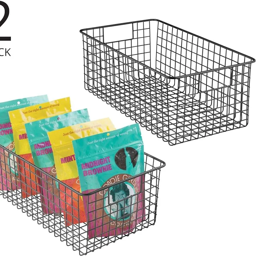 Wholesale Metal Wire Mesh Storage Basket Vegetable and Fruit Storage Basket Iron Storage Basket