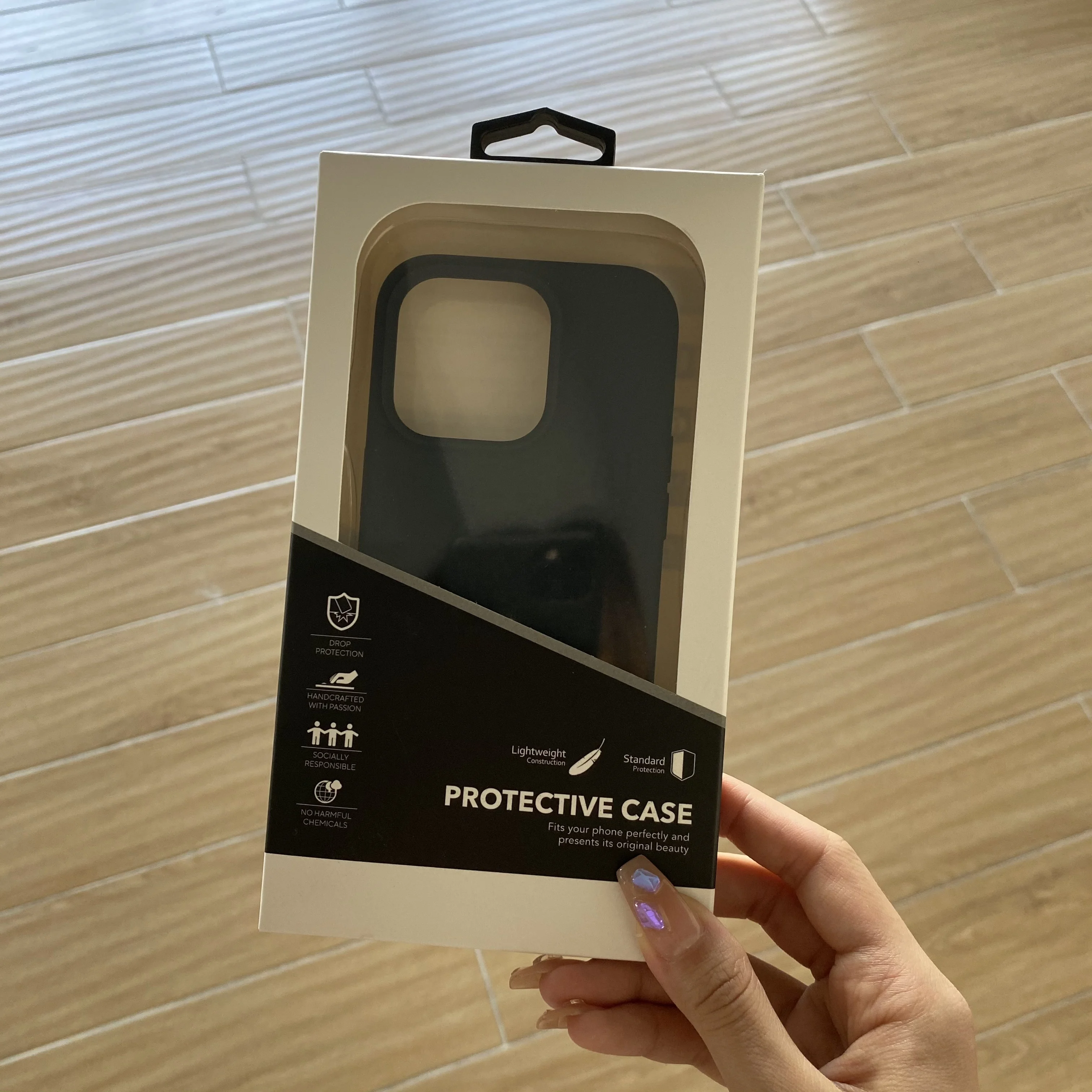 WOWCASE Customized Printed Blister Retail Plastic Mobile Cell Phone Smartphone Cellphone Case Packaging Box For iPhone Case