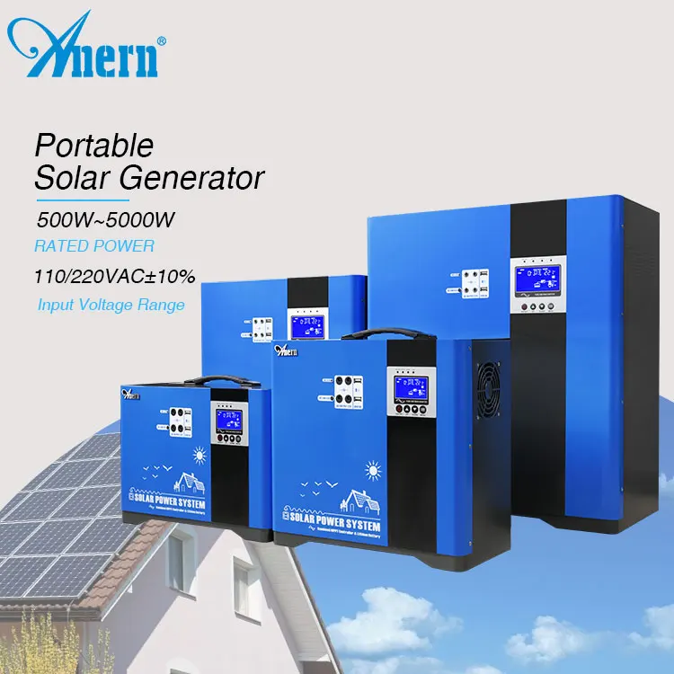 Anern 1000w 1500w 2000w 3000w home use solar energy power station generator
