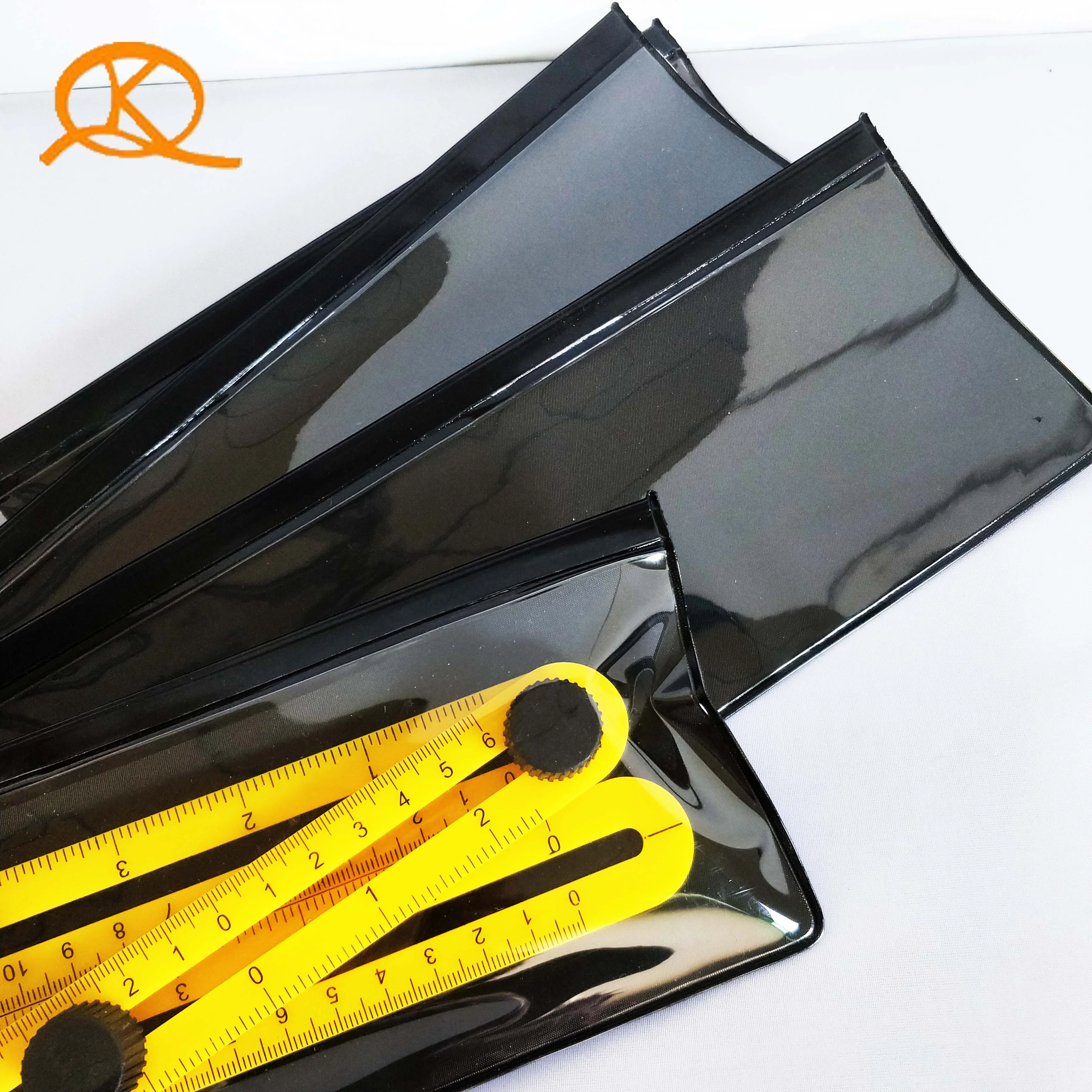 Clear Pvc Bag For Hair Bundles Custom Black And Clear Pvc Plastic Hair Extensions Packing Bags With Long Zipper