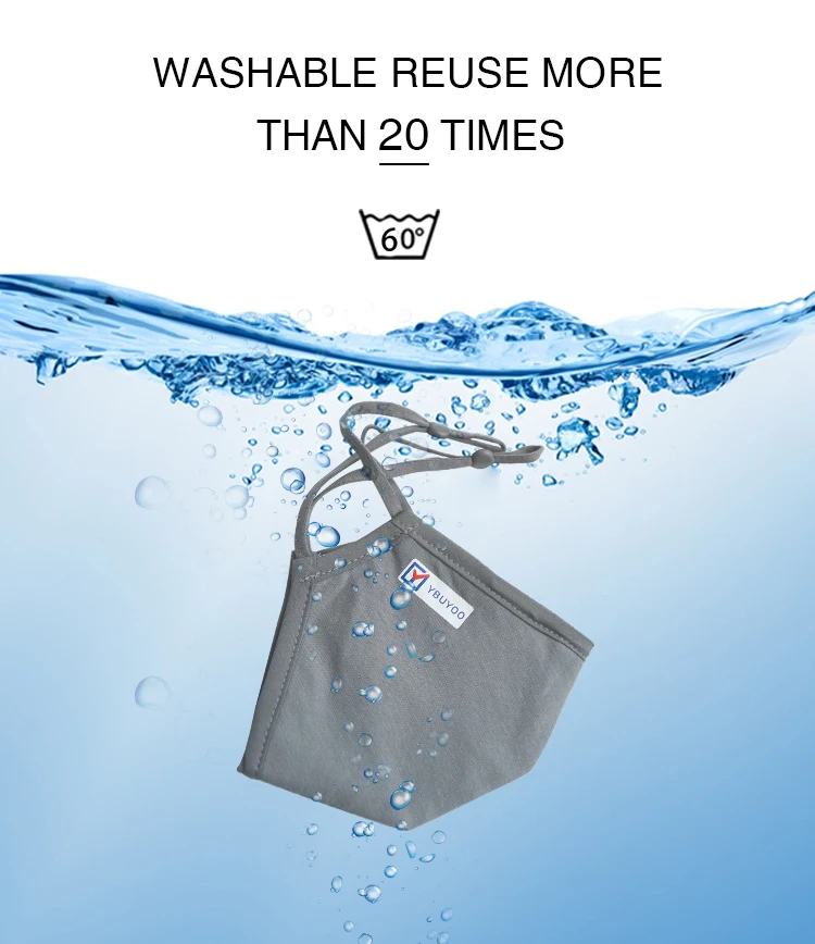 
CE 4-ply ffp2 washable reusable adjustable face mask cotton fashion mask party masks 