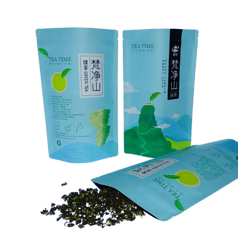 Custom Logo 80g Plastic Stand-Up Zipper Packaging Bags for Banana Chips and Tea Durable PE Material for Food Use