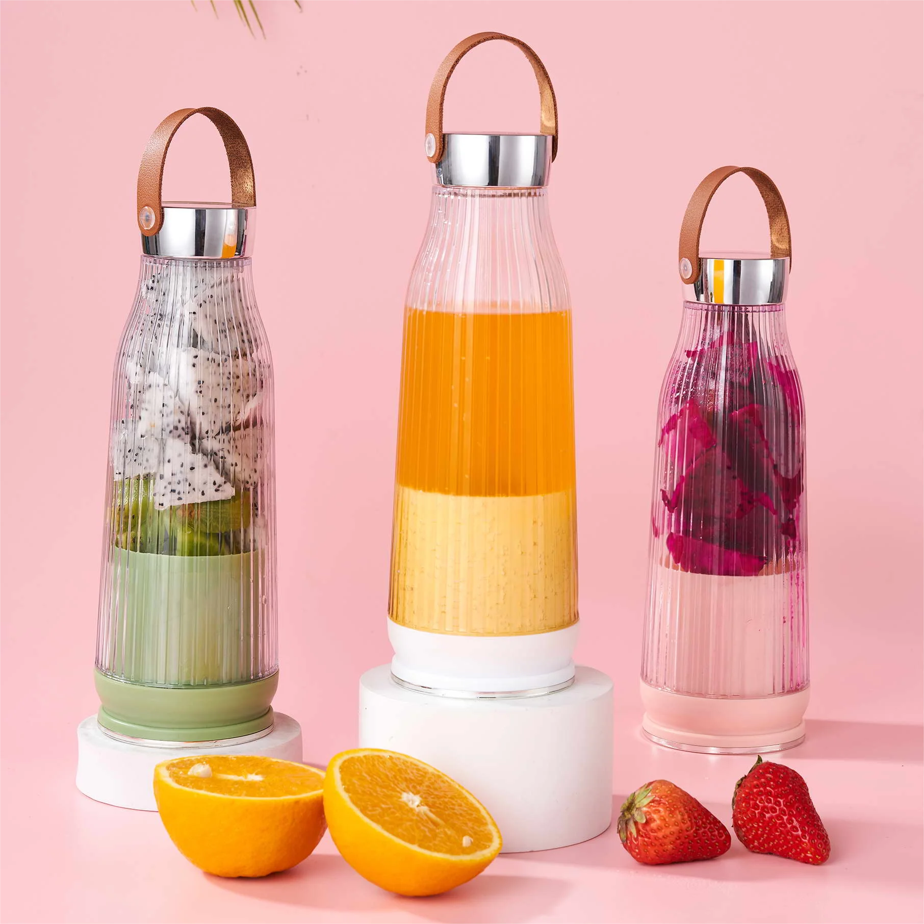 Portable fruit vegetable juicer machines plastic electric licuadora portatil orange fresh bottle blender cup juicer machine