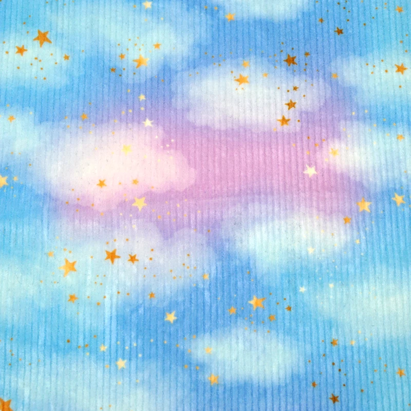 Hot Sale Customized Pattern Knit Ribbed Printed Velour Style Rib Velvet Fabric