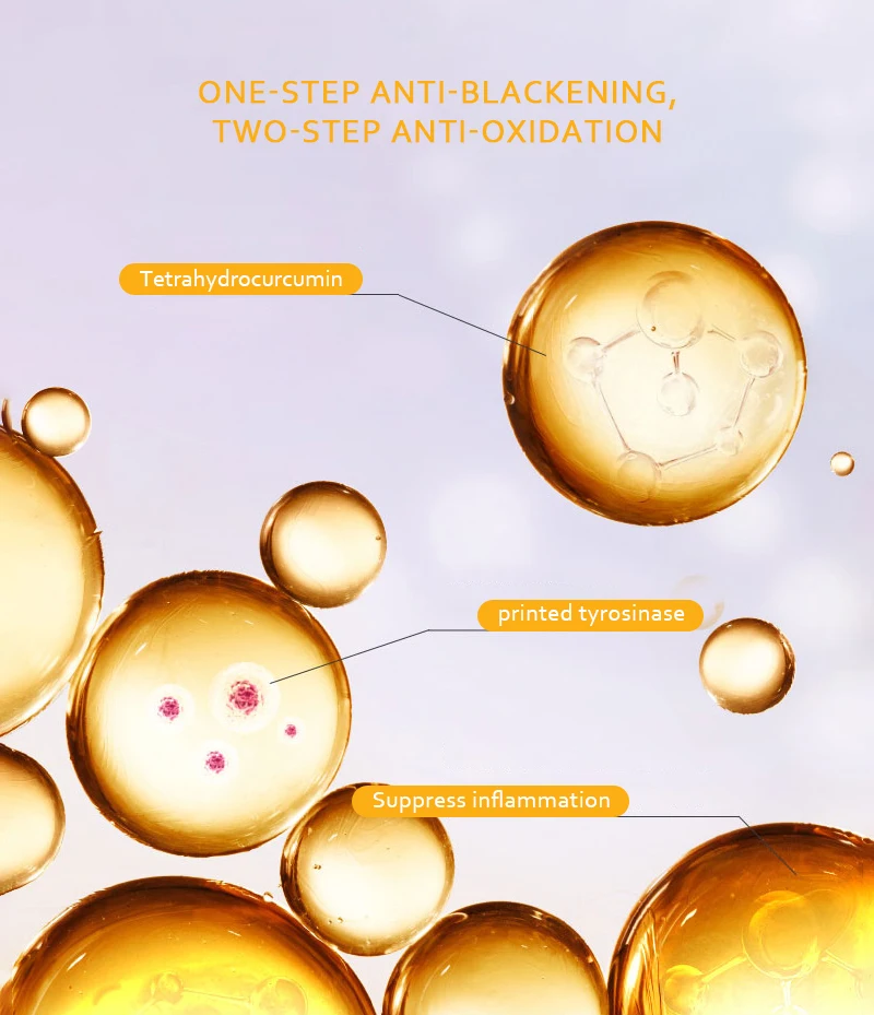 Private Label cosmetic Korean natural Whitening Shrink Pores Anti Aging 24k Gold Turmeric Mini Travel Face Skin Care Gift Set