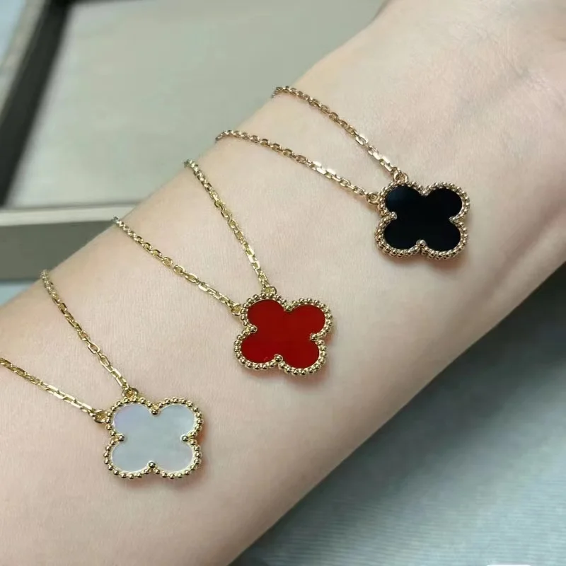 High quality Chinese flower jewelry necklace, Christmas exclusive gift, pure silver 18K gold factory wholesale jewelry