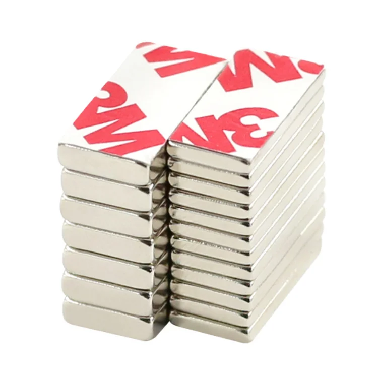 N35 N52 Neodymium Rectangle Disc Ndfeb Magnet With 3M Adhesive